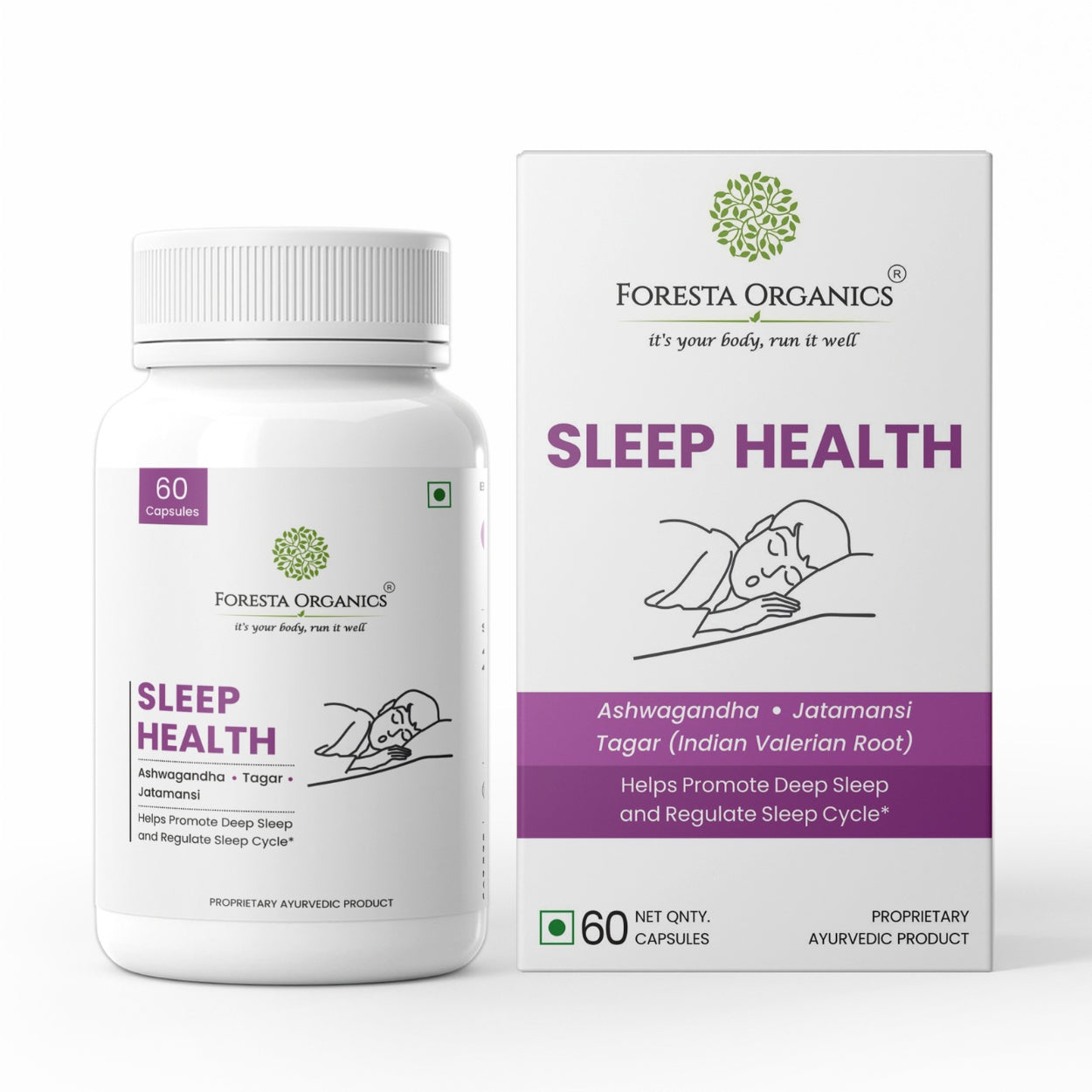 Sleep Health with Tagar (Indian Valerian Root), Jatamansi & Ashwagandha - 60 capsules