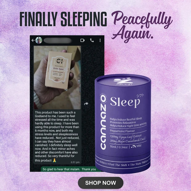 Cannazoindia Brain Easer: Sleep - Ayurvedic Drops for Insomnia, Restlessness and Sleep Disorders