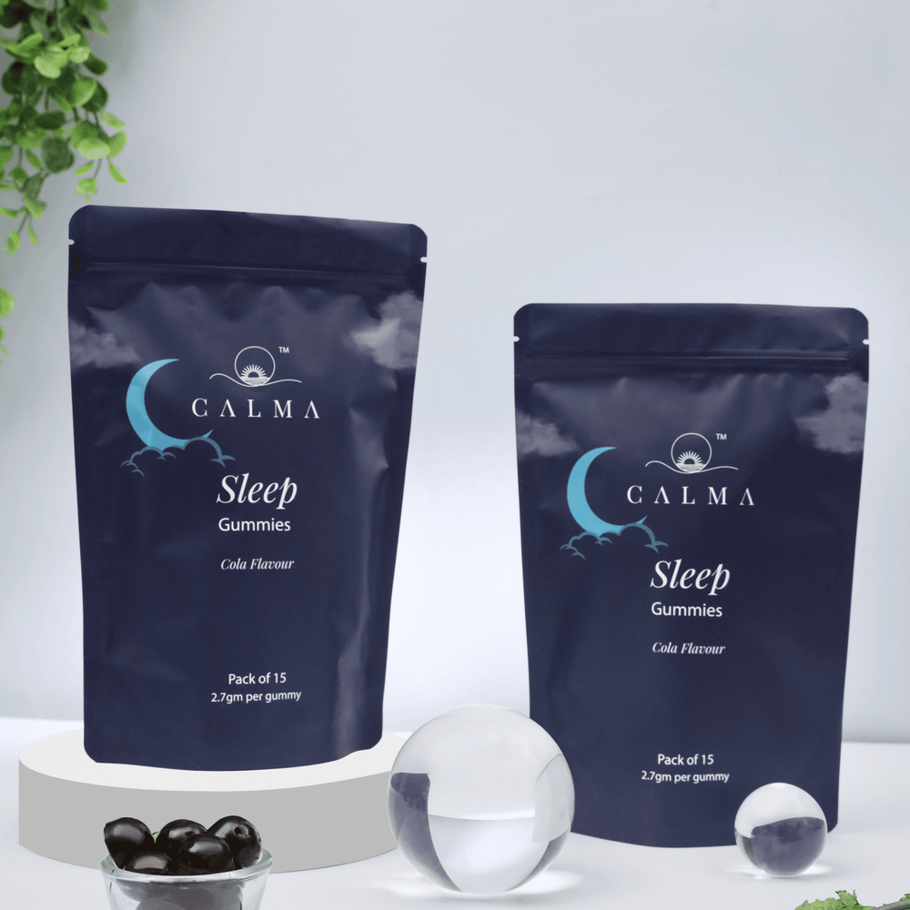 Calma Sleep Gummies | Doctor-Prescribed Vijaya Extract, Ashwagandha, Valerian Root & Brahmi for Deep Sleep & Insomnia Relief | Non-Habit Forming | 90mg | Cola Flavour