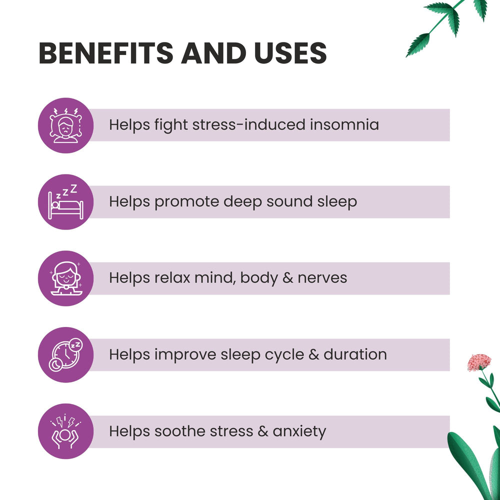 Foresta Organics Sleep Health with Tagar (Indian Valerian Root), Jatamansi & Ashwagandha - 60 capsules