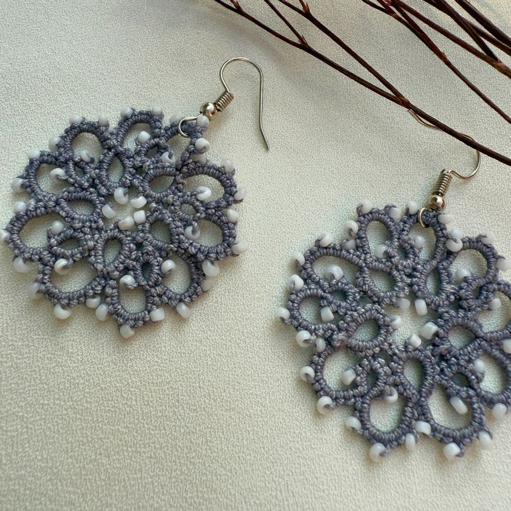 Smoky Halo Earrings