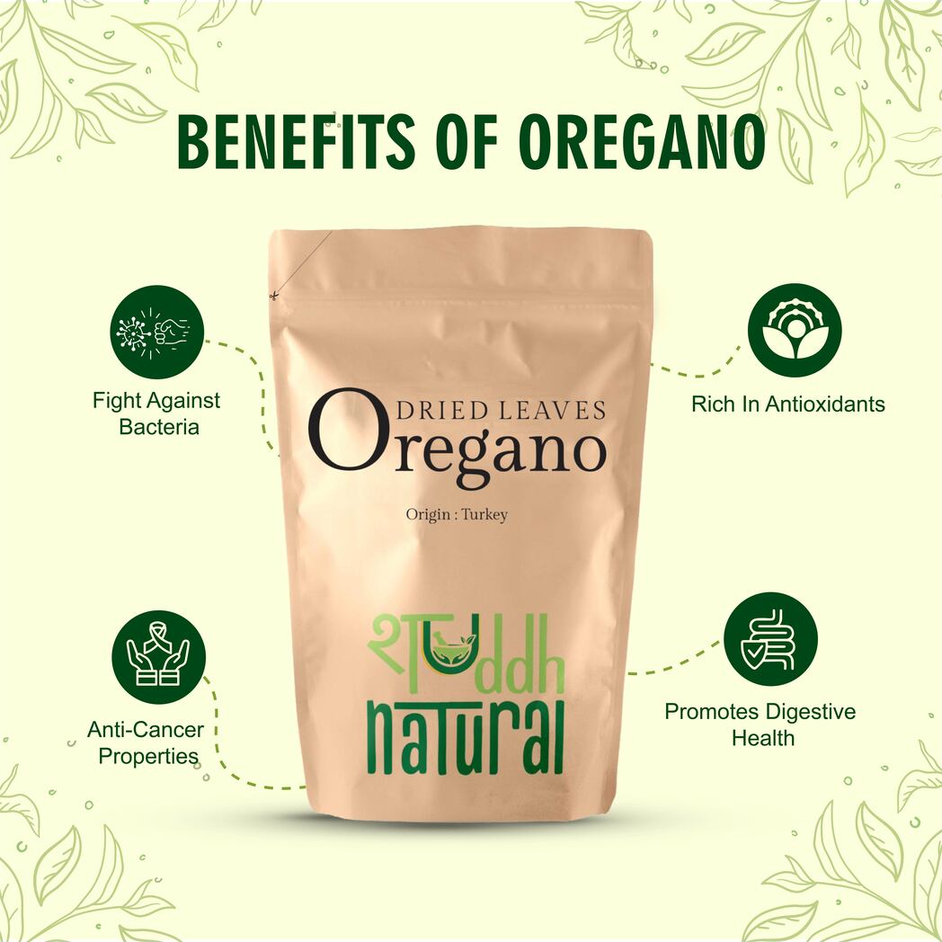 Shuddh Natural Premium Turkish Oregano Leaves | Culinary Delight - 100 Grams