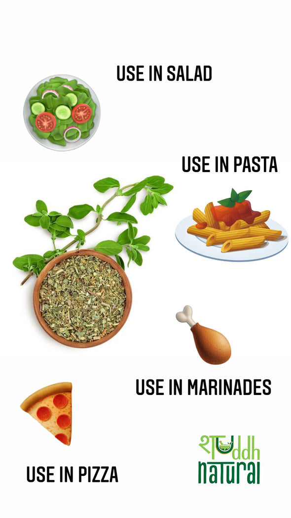 Shuddh Natural Premium Turkish Oregano Leaves | Culinary Delight - 100 Grams