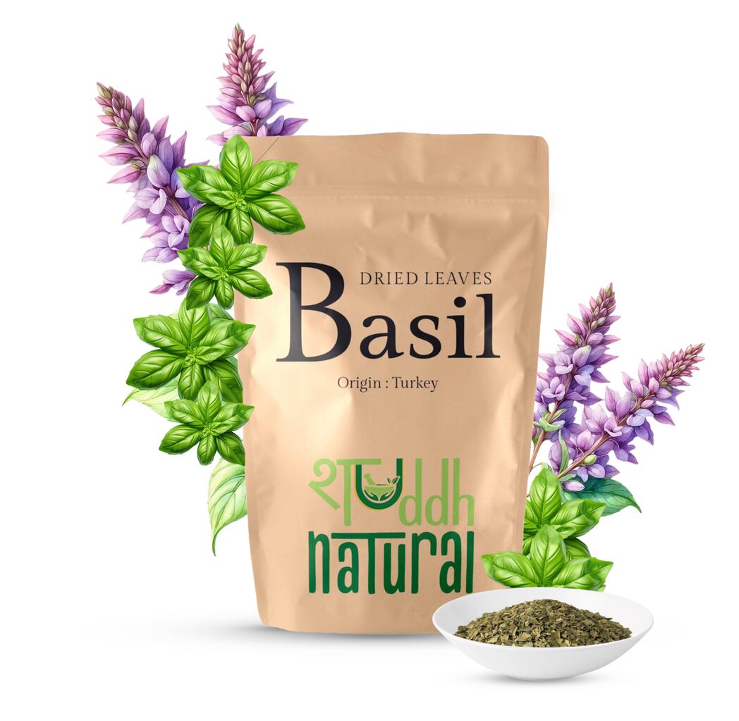 Shuddh Natural Dried Turkish Basil Leaves, 100 g