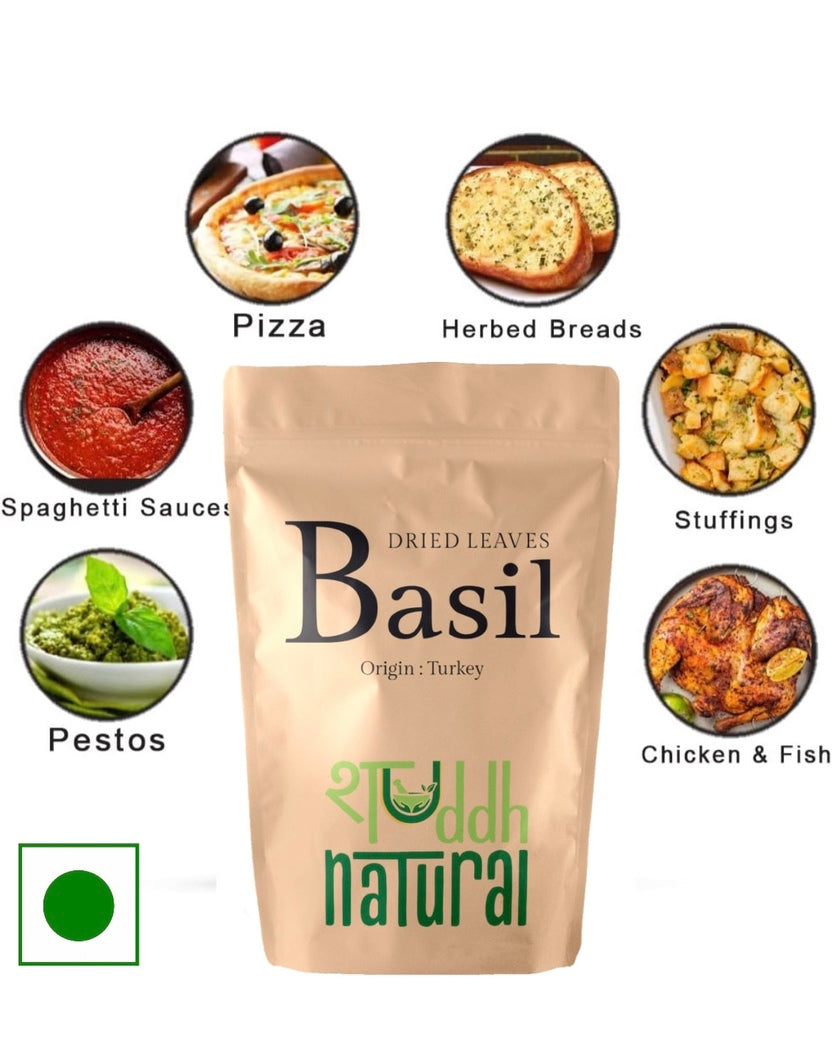 BOGO Shuddh Naturals Premium Freeze Dried Culinary Turkish Basil - 100 Grams