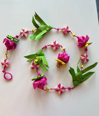 Hand Made Palm Leaf FISH & LOTUS Hanging I Diwali Decoration I Pair of 2