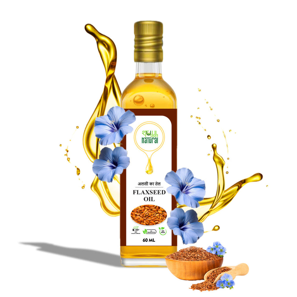 Shuddh Natural Cold-Pressed Flaxseed Oil, 60 ml