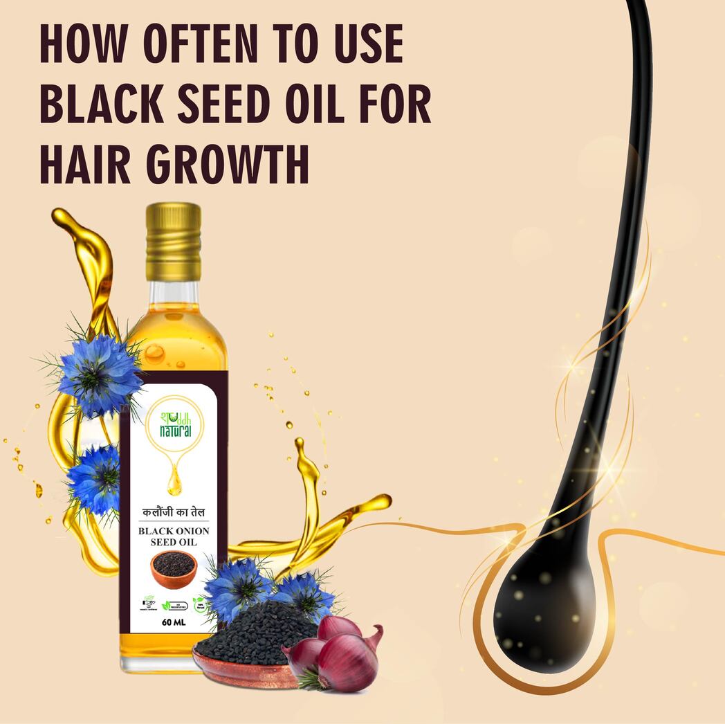 Shuddh Natural Black Onion Seed Oil I Control Hair Fall | Acne Treatment - 60 ml