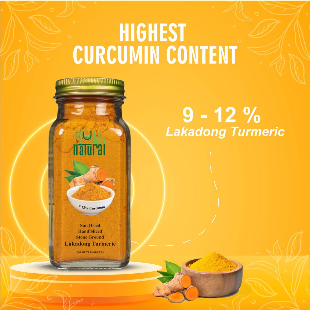 Lakadong Turmeric Powder | Improves Liver Function | Boost Immunity I Haldi - 70 Grams