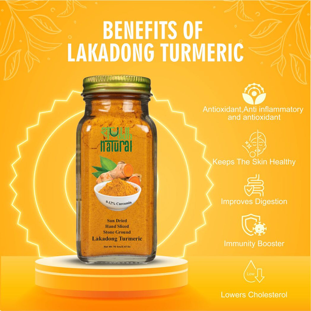 Lakadong Turmeric Powder | Improves Liver Function | Boost Immunity I Haldi - 70 Grams