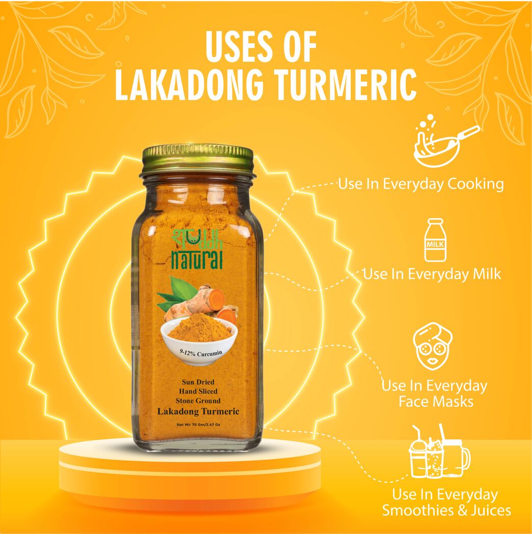Lakadong Turmeric Powder | Improves Liver Function | Boost Immunity I Haldi - 70 Grams