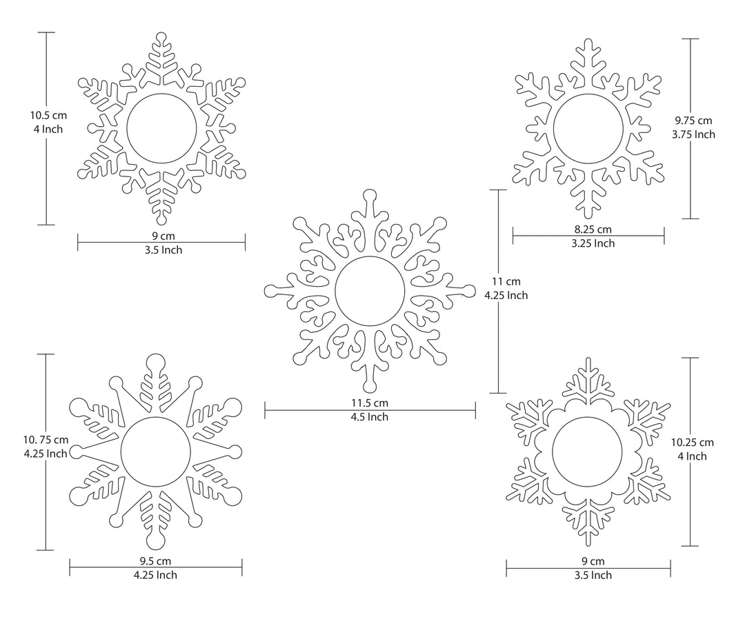 Snowflake Fridge Magnet (Set of 5) - Suspire