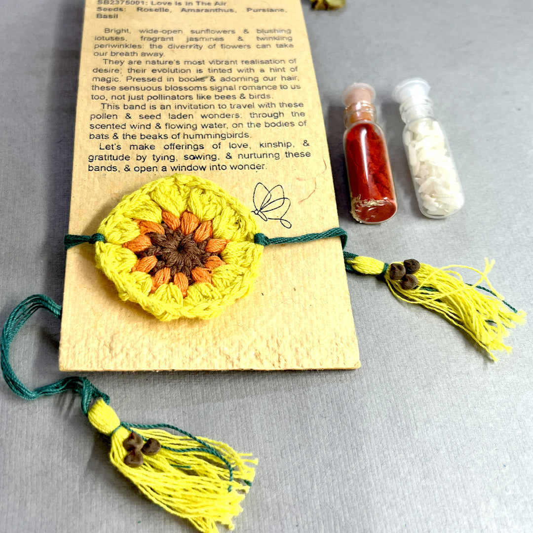 Sunflower - PLANTABLE I ECO FRIENDLY RAKHI EMBEDDED WITH SEEDS