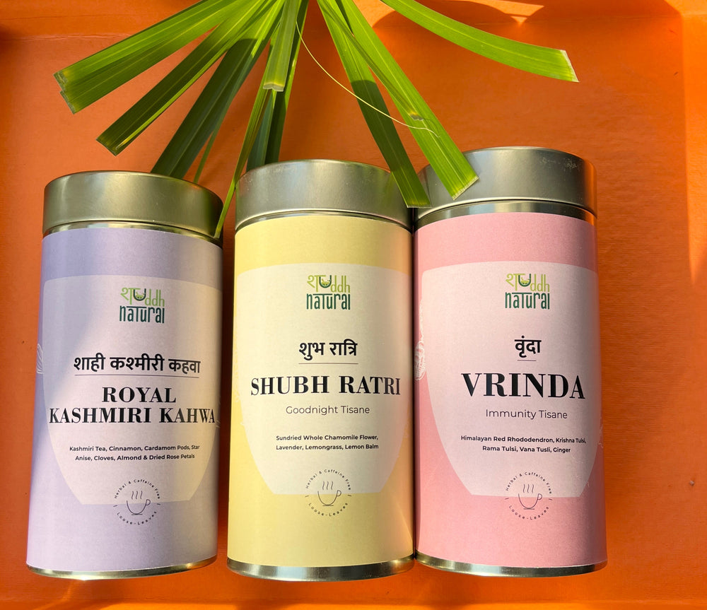 Shuddh Natural Artisanal Tea & Tisane Trio Gift Set