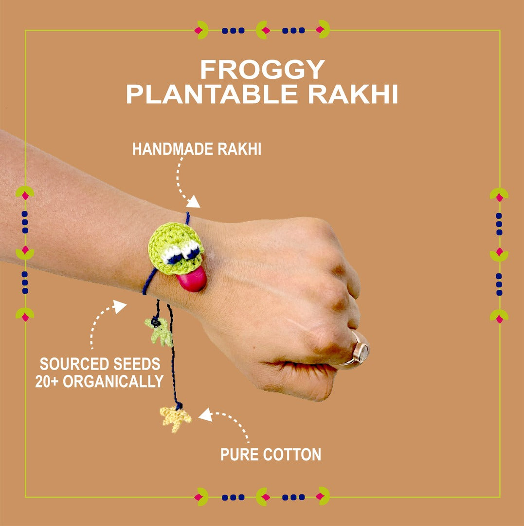 The Froggy - PLANTABLE I ECO FRIENDLY RAKHI EMBEDDED WITH SEEDS
