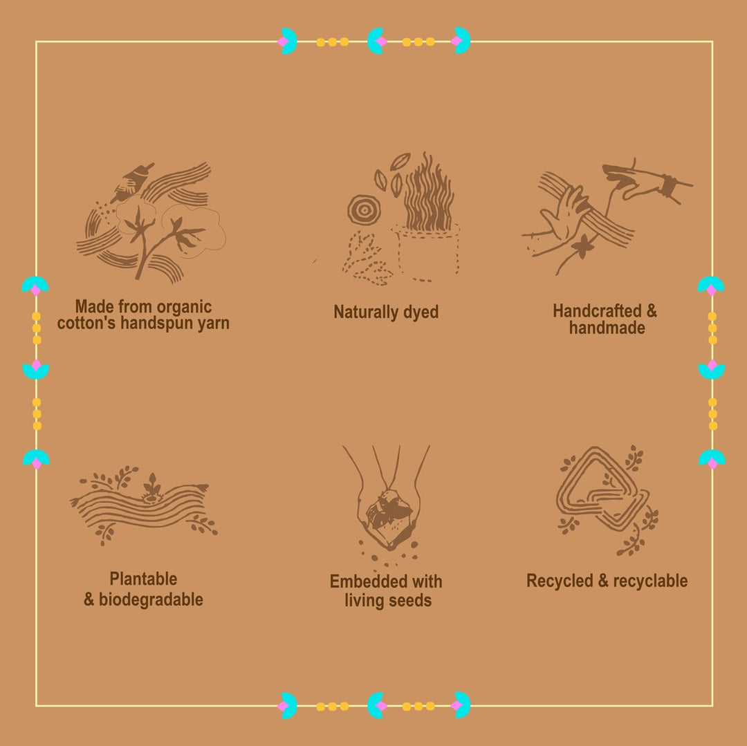 Octopus Lumba & Rakhi - PLANTABLE I ECO FRIENDLY RAKHI EMBEDDED WITH SEEDS