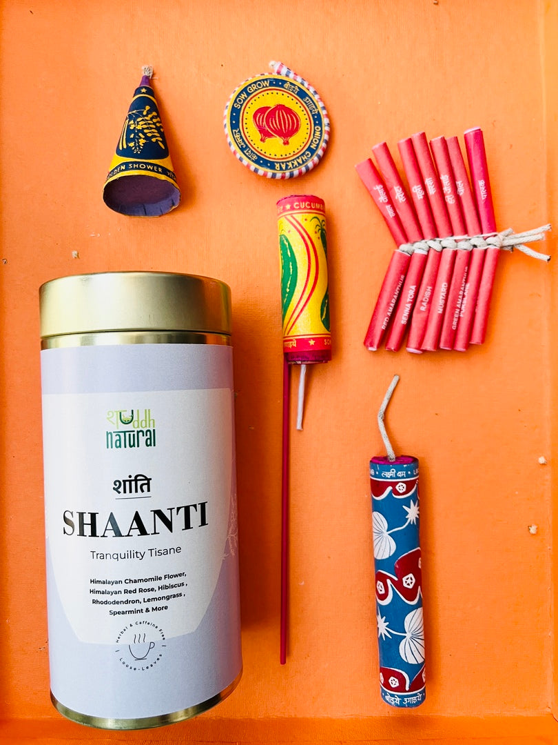 Shuddh Natural Shaanti Tisane & Plantable Seed Shapes Gift Box