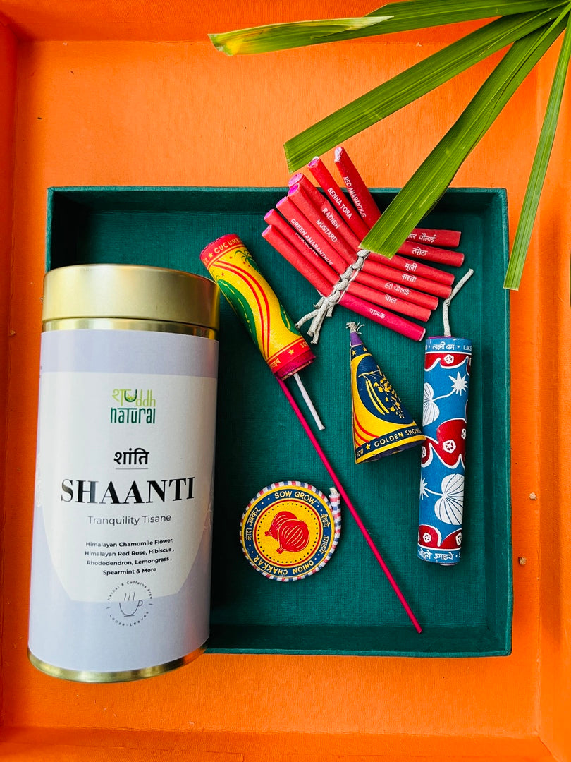 Shuddh Natural Shaanti Tisane & Plantable Seed Shapes Gift Box
