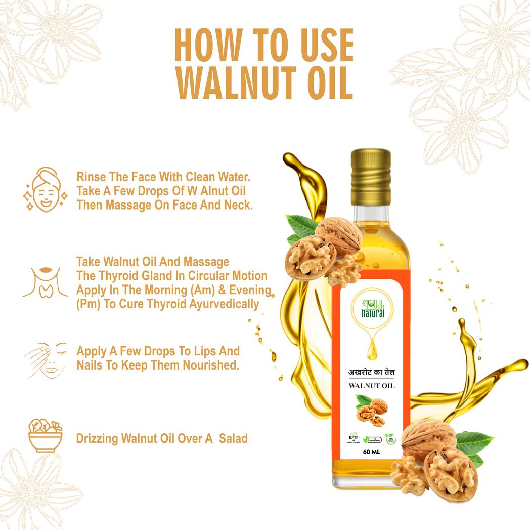 B1G1 Shuddh Natural Pure Walnut Oil | Cold Pressed | 100% Raw & Natural