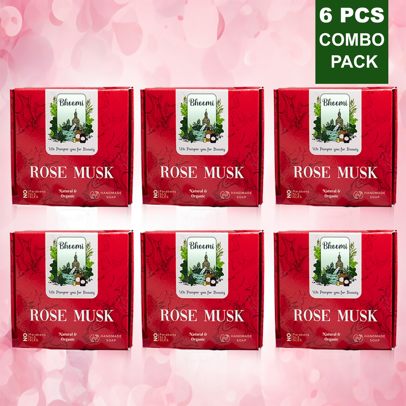 Bhoomi Herbal India ROSE MUSK HANDMADE SOAPS