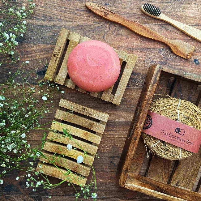 Zero Waste Kit | Personal Care Combo | Soap Tray + Toothbrush + Tongue Cleaner + Loofah