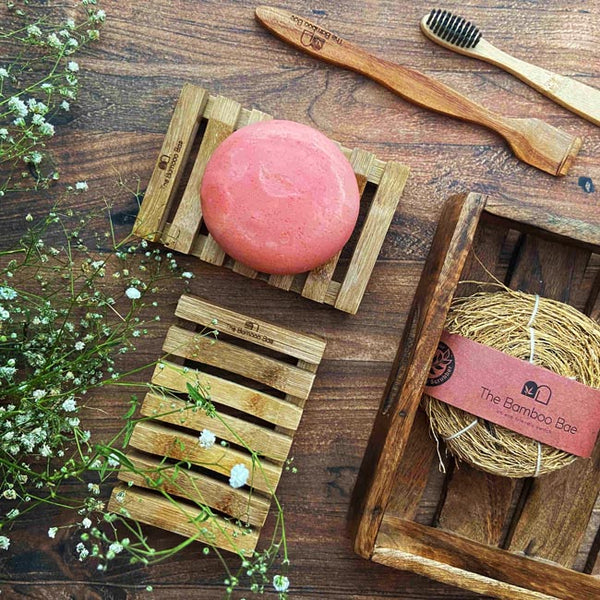 Zero Waste Kit | Personal Care Combo | Soap Tray + Toothbrush + Tongue Cleaner + Loofah