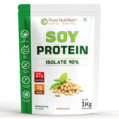 Soy Protein Isolate Powder 1kg  90% Protein | Unflavored, Pure & Complete