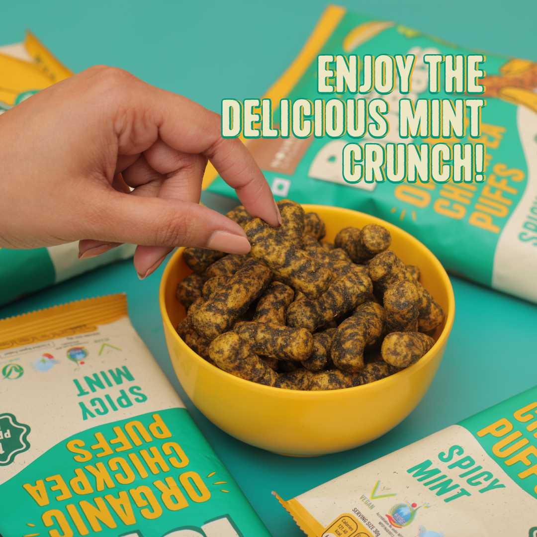 Nourish Organics Chickpea Puffs | SPICY MINT (Pack x 4)