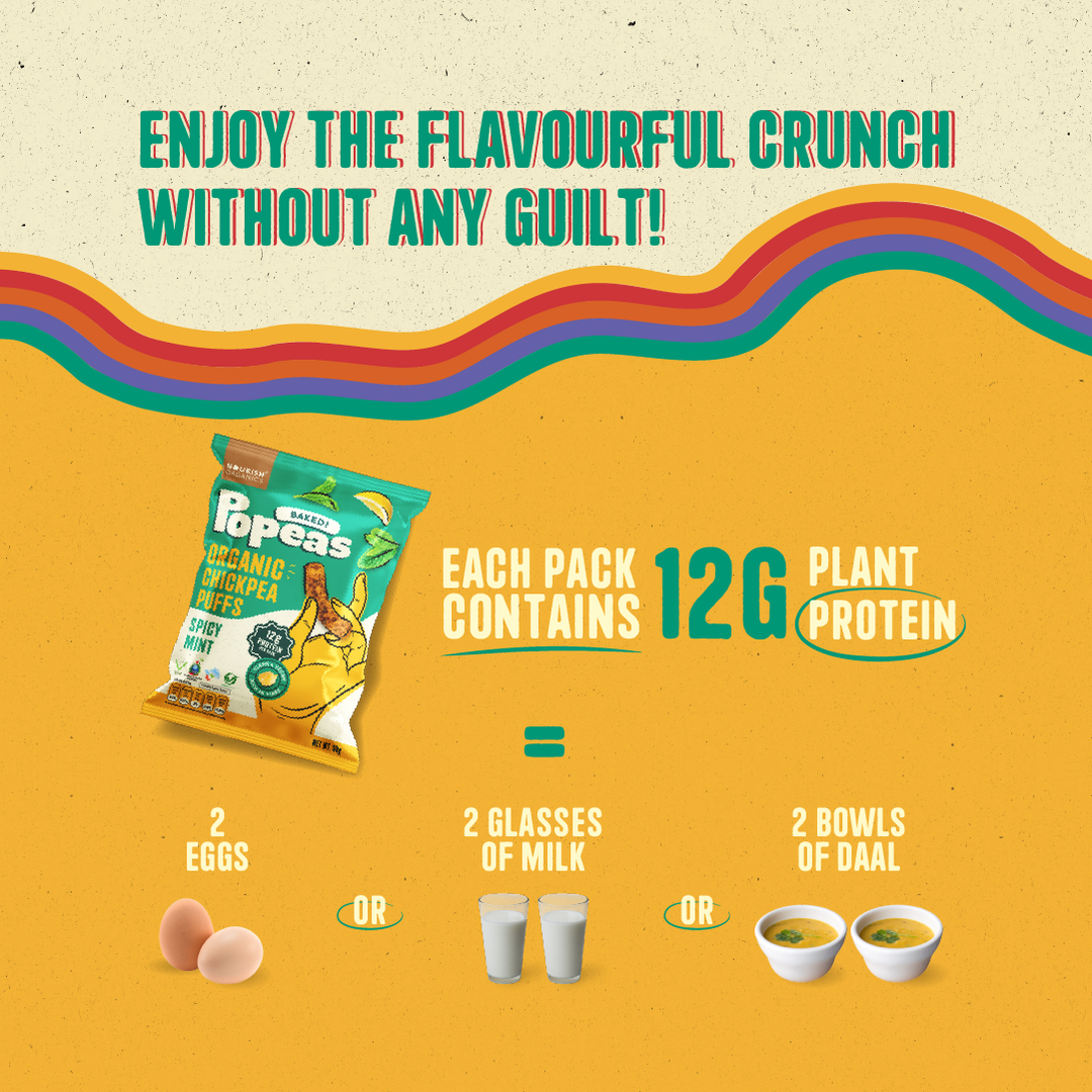 Nourish Organics Chickpea Puffs | SPICY MINT (Pack x 4)