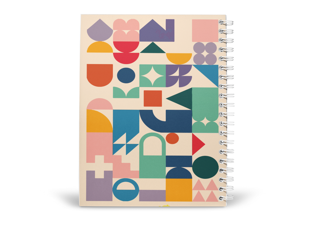 Shapes Peekaboo Notebook - A5 Size Wiro Spiral Binding