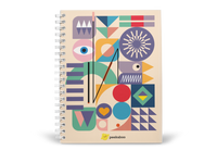Shapes Peekaboo Notebook - A5 Size Wiro Spiral Binding