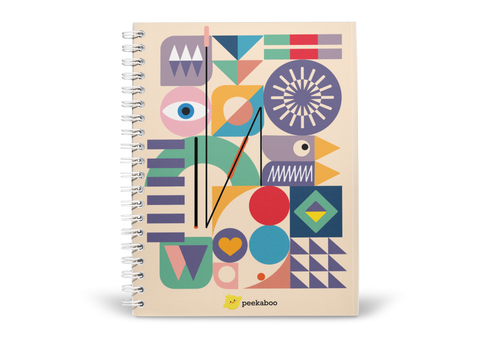 Shapes Peekaboo Notebook - A5 Size Wiro Spiral Binding