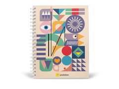 Shapes Peekaboo Notebook - A5 Size Wiro Spiral Binding