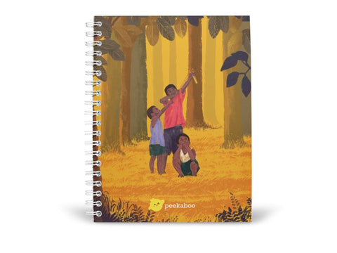 Rural India Peekaboo Notebook - A5 Size - Wiro Spiral Binding