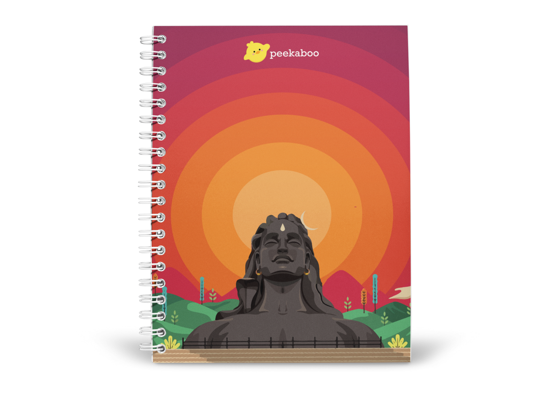 Shiva Peekaboo Notebook - A5 Size Wiro Spiral Binding