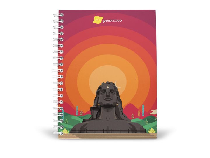 Shiva Peekaboo Notebook - A5 Size Wiro Spiral Binding