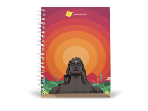 Shiva Peekaboo Notebook - A5 Size Wiro Spiral Binding