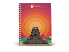 Shiva Peekaboo Notebook - A5 Size Wiro Spiral Binding