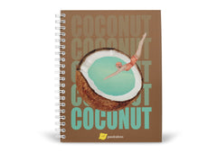 Coconut Peekaboo Notebook - A5 Size Wiro Spiral Binding