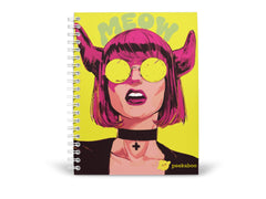 Bold Peekaboo Notebook - A5 Size - Wiro Spiral Binding
