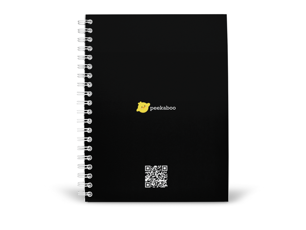 The Abstract Notes Peekaboo Notebook - A5 Size Wiro Spiral Binding