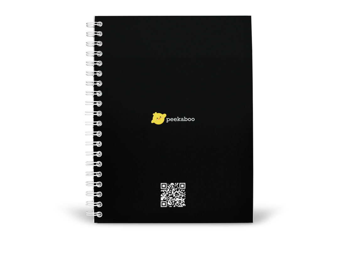 The Abstract Notes Peekaboo Notebook - A5 Size Wiro Spiral Binding