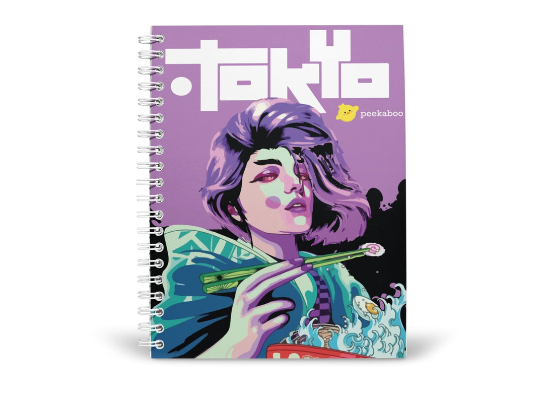 Tokyo Peekaboo Notebook - A5 Size Wiro Spiral Binding