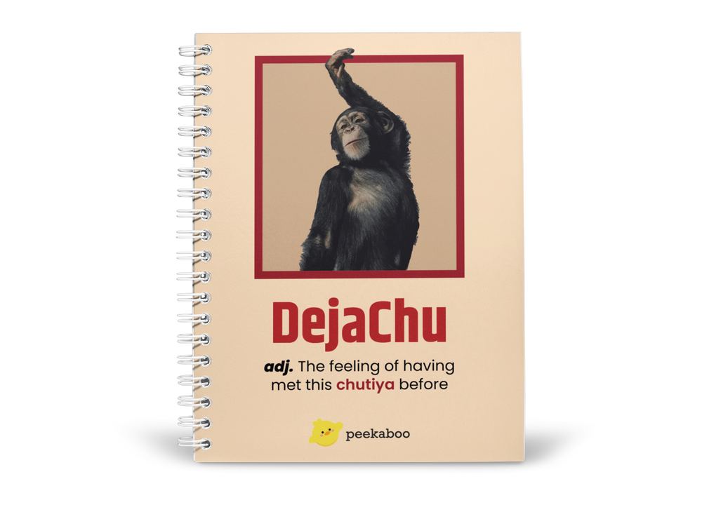 DejaChu Peekaboo Notebook - A5 Size Wiro Spiral Binding