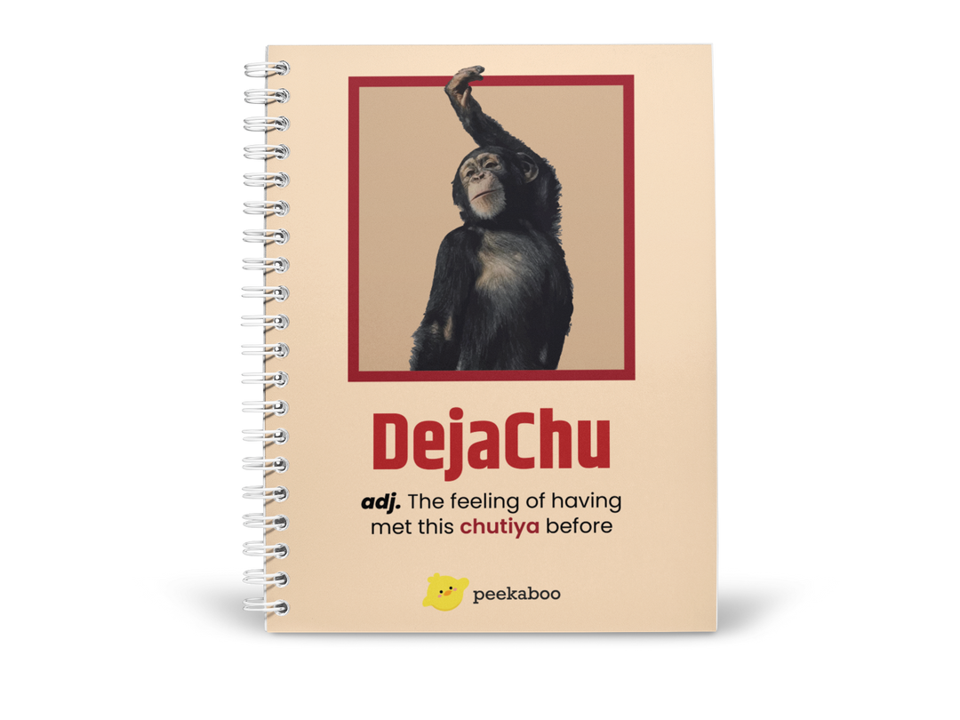 DejaChu Peekaboo Notebook - A5 Size Wiro Spiral Binding