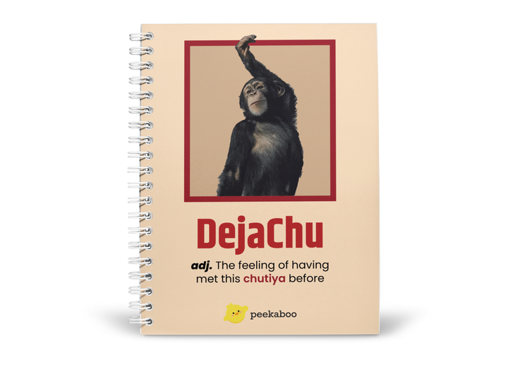 DejaChu Peekaboo Notebook - A5 Size Wiro Spiral Binding