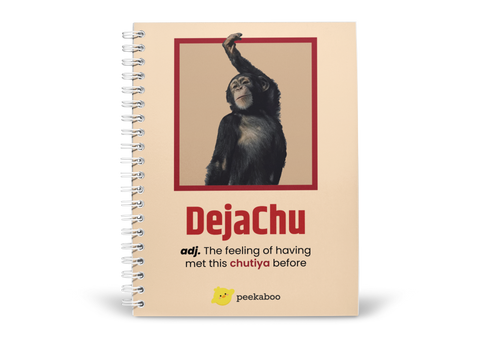 DejaChu Peekaboo Notebook - A5 Size Wiro Spiral Binding