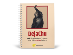 DejaChu Peekaboo Notebook - A5 Size Wiro Spiral Binding
