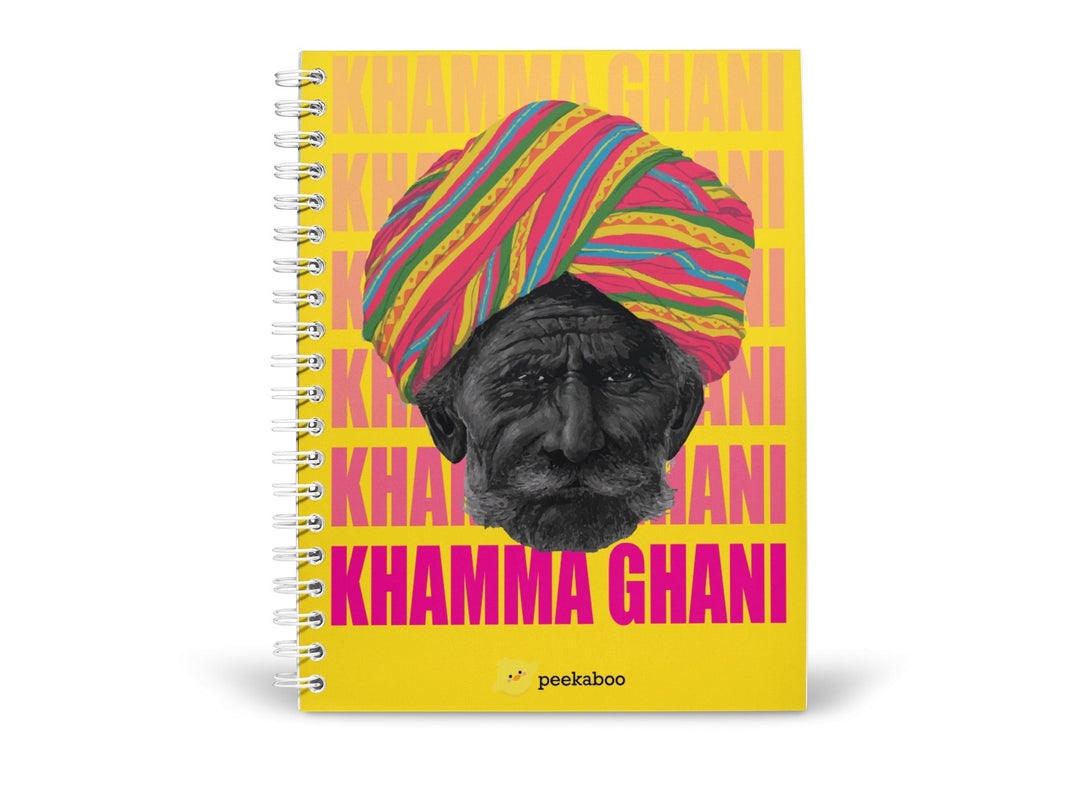 Khamma Ghani Peekaboo Notebook - A5 Size Wiro Spiral Binding