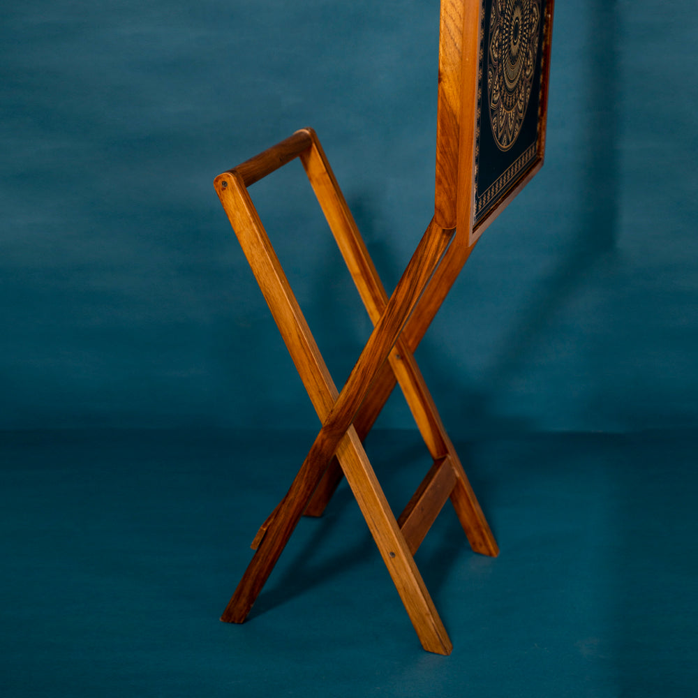 BambaiSe Gold Square Folding Table
